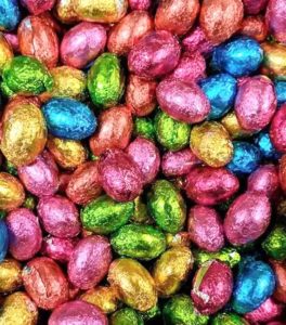 Foiled Chocolate Eggs (Vegetarian)